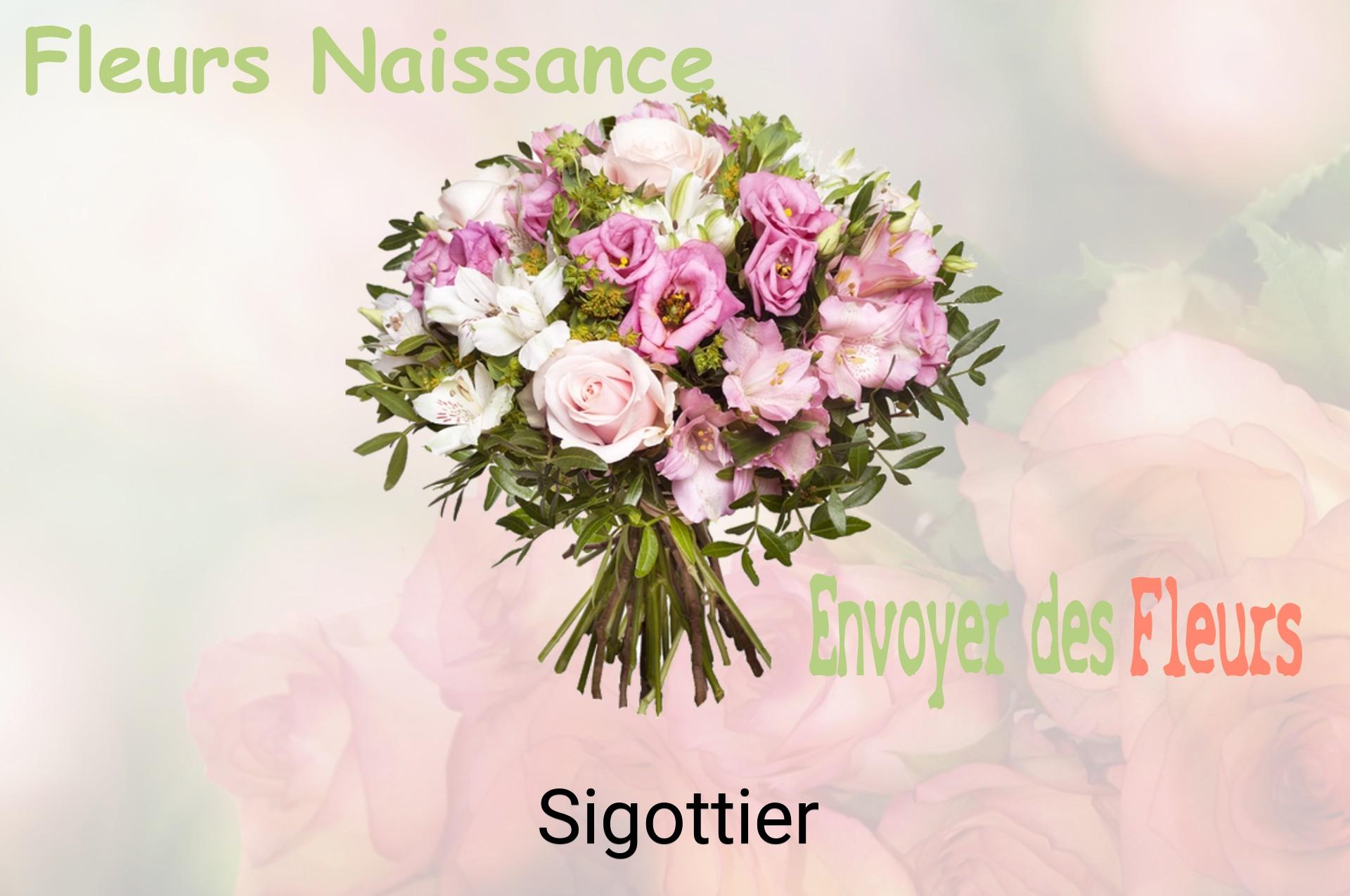Bouquet de fleurs de naissance livré à Sigottier